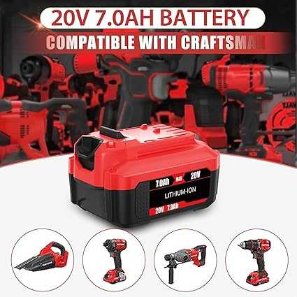 7000mAh 20V Replacement for Craftsman V20 MAX Battery Lithium Ion CMCB205 CMCB204, CMCB204-2,CMCB202,CMCB202-2,CMCB201,CMCE520B,CMCS300B Compatible with 20V Cordless Power Tools ,2Pack,LED Indicator